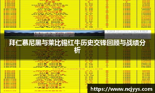 拜仁慕尼黑与莱比锡红牛历史交锋回顾与战绩分析